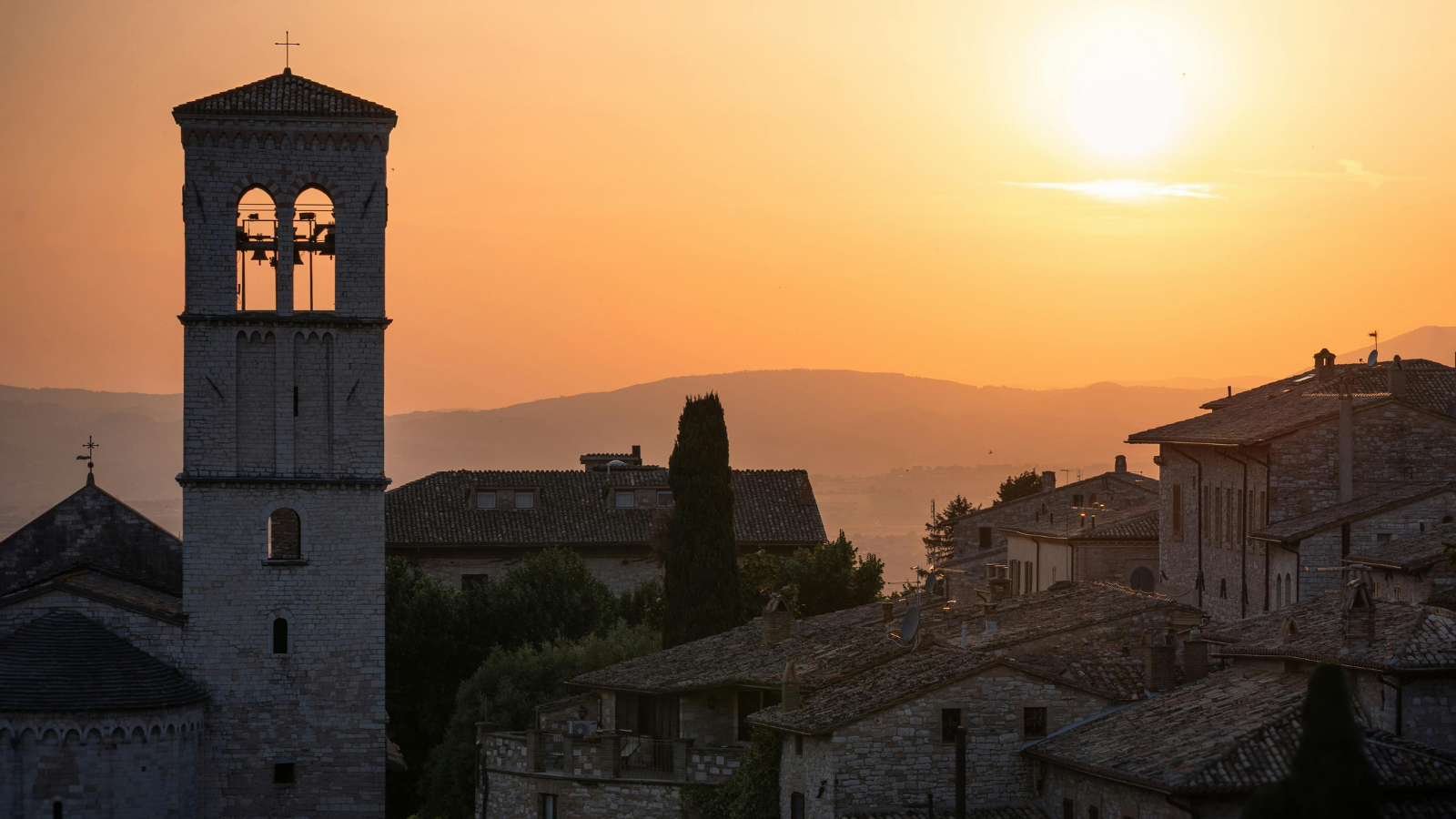 Assisi at sunset