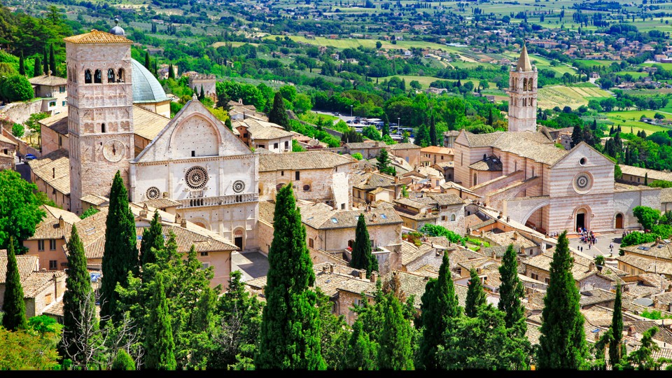 Assisi in the Umbrian landscape