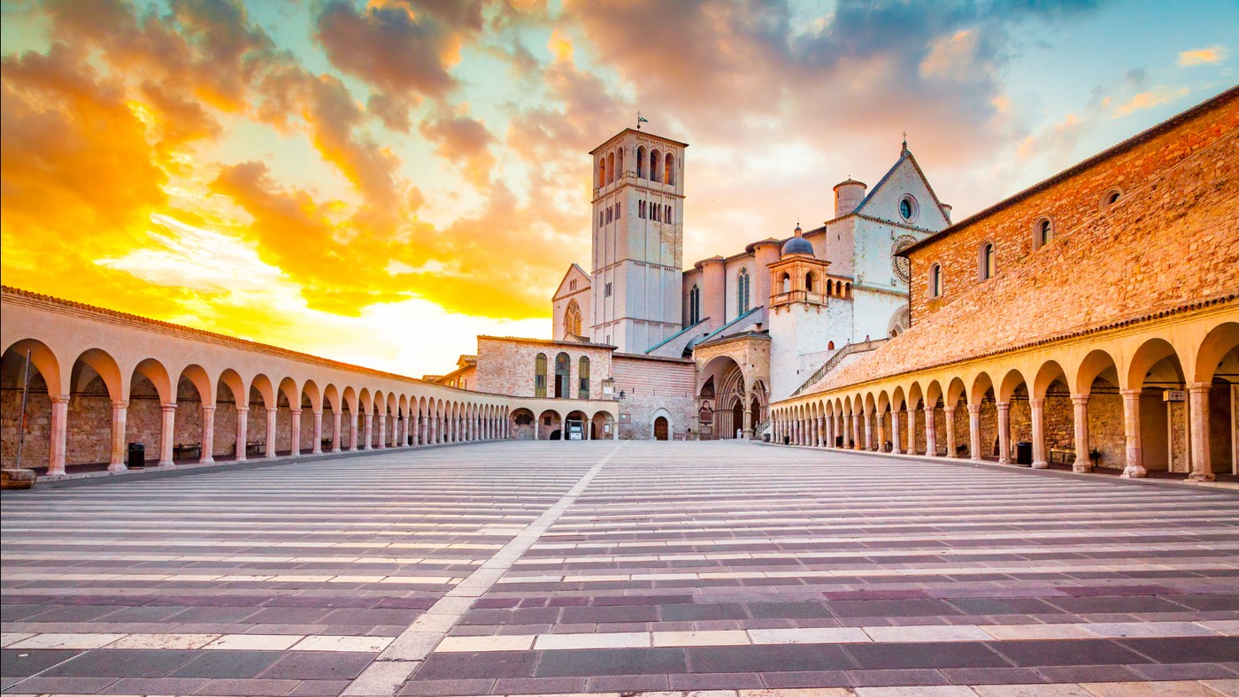 Assisi at sunset